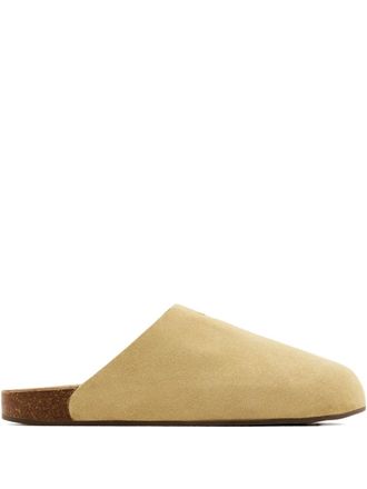 adidas embossed suede clogs - women - Suede/Suede/Cork/Rubber - 10 - Brown