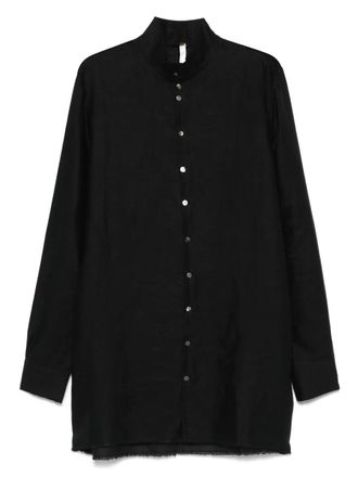 Label Under Construction linen shirt - men - Linen/Flax - 50 - Black
