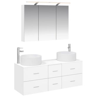 vidaXL Juego De Muebles De Ba&ntilde;o 4 Pcs Blanco Vidaxl
