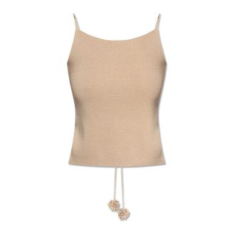 By Malene Birger Sleeveless Tops, female, Beige, Size: L Gillian Top