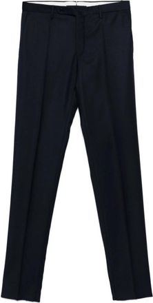 Incotex Pantalon Lana - Heren - Nette broeken - Blauw - L - Katoen - Broeken