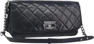Chanel Pre-owned Vintage Shoulder Bag - Dames - Vintage Schoudertas - Zwart - ONE Size - Leer - Vintage