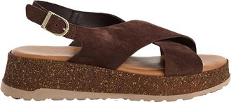 Tamaris Sandalen met sleehak, in leer