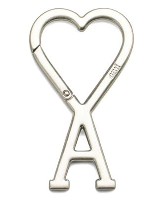 Ami logo-shaped logo keyring - Silver