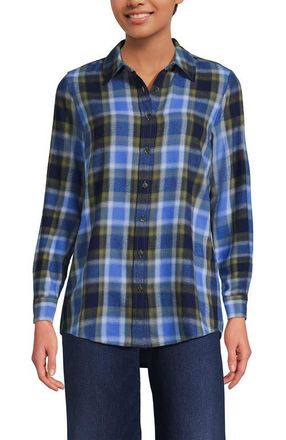 Lands End Flannel Shirt in Fireside Flannel at Nordstrom, Size X-Large P