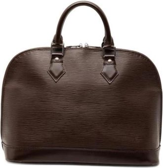 Louis Vuitton Tweedehands leren Louis Vuitton tassen - Dames - Vintage Handtas - Bruin - ONE Size - Vintage