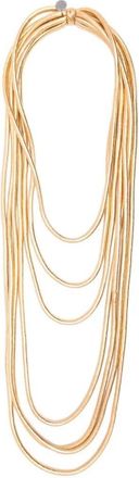 Maria Calderara Glossy Gold Short Multi Threads Necklace