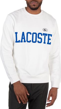 Lacoste Flocked Logo Fleece Sweatshirt, Brand Size 5 (Large)