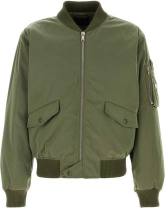 Prada Olijfgroene Nylon Bomberjack