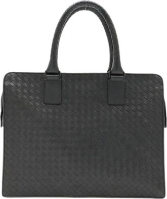 Bottega Veneta Bottega Veneta Pre-owned Intrecciato Leather Briefcase - - Pre-owned - Donna - Nero - ONE SIZE