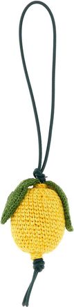 J.W.Anderson Mens Yellow Crochet Lemon Charm Ywllowgreen Portachiavi Keychains