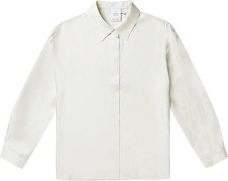 Munthe Silk Classic Shirt - Dames - Overhemden - Beige - S - Overhemden
