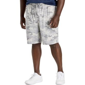Reebok Big & Tall Camo Performance Shorts in Grey 3 Camo at Nordstrom, Size 1X Big