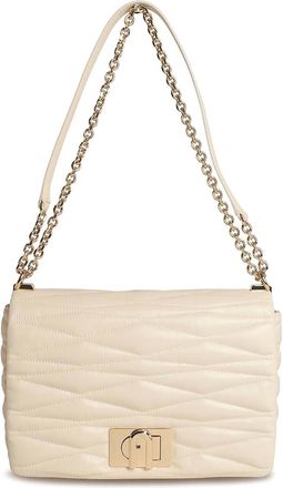 Furla 1927 Medium Crossbody Bag In Cream Leather