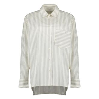 Iro Shirts, female, Beige, Size: XS Lasmy Oversized Striped Shirt