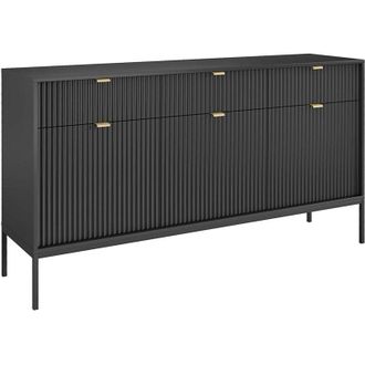 Vente-Unique Pascal Morabito - Credenza con 3 ante e 3 cassetti Nera - liouba di
