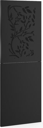 IDMarket Piastra Di Protezione Da Parete Per Stufa A Pellet/legna 80 X 120 Cm In Metallo Nero Con Motivo Floreale
