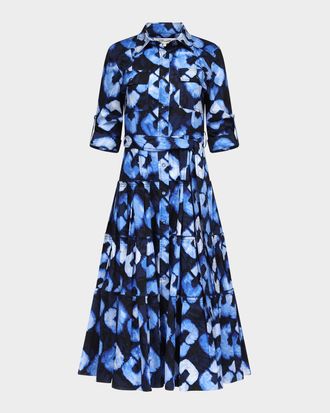 DIANE VON FURSTENBERG ガーゼ ミディワンピース ティアード ティアード DIANE von FURSTENBERG(ダイアンフォンファステン