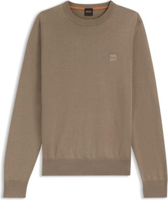 BOSS Cotton-cashmere sweater with logo label