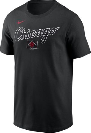 Nike Chicago White Sox City Connect Wordmark Nike Mens MLB T-Shirt in Black | N19900ARX-APT