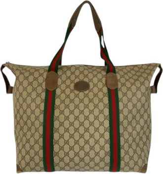 Gucci Pre-owned GG Supreme tote bag - unisex - Vintage Weekendtas - Beige - ONE Size - Vintage