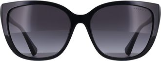 Ralph Lauren Ralph by Lauren Butterfly Womens Shiny Black Polarized Gradient Grey RA5274 - One Size