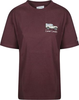 MC2 Saint Barth Klassiek T-shirt van warme stof Car Land Lover - Heren - Tops - Bruin - Maat: XL