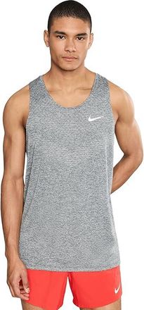 Nike Stride Dri-FIT Adv Running Tank Top Mens Clothing Smoke Grey/Heather/Reflective Silver : LG, Polyester