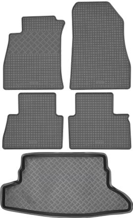 OEM Juego De Alfombrillas De Goma Para Coche Y Alfombrilla Para Maletero Para Nissan Juke I Crossover (2010-2014)