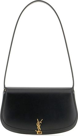 Saint Laurent Dark Brown Leather Mini Voltaire Shoulder Bag
