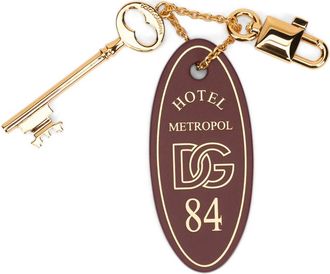 Dolce & Gabbana Keyrings, female, Brown, Size: ONE SIZE Keychain with leather tassel