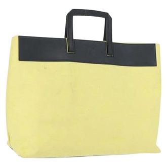 Loewe Pre-owned Canvas Tote Bag - Dames - Vintage Shopper - Geel - ONE Size - Vintage
