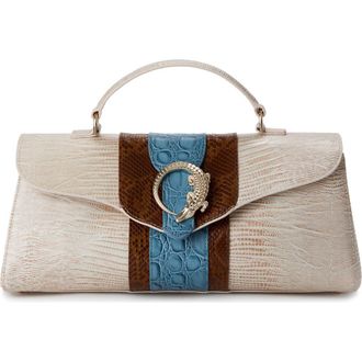 Brahmin Dayan Embossed Leather Shoulder Bag in Blue at Nordstrom