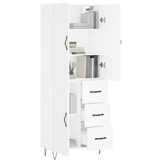 Berkfield Home Highboard White 69.5x34x180 cm Engineered Wood