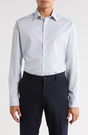 Nordstrom Rack Trim Fit Grid Dress Shirt in Blue Oliver Plaid at Nordstrom Rack, Size 18.5 - 34/35