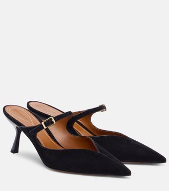 Zimmermann Aura 65 cutout suede mules