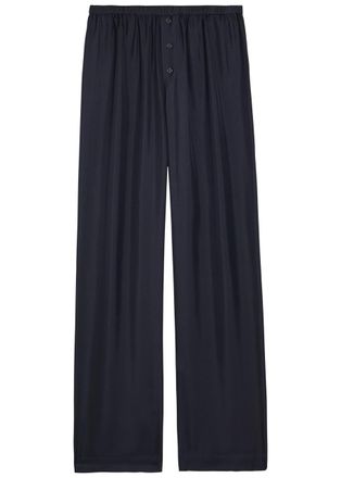 R&oacute;he Relaxed Straight-leg Silk Trousers - Black - 38 (UK10 / S)