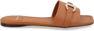 Ferragamo Gancini Calf Leather Minimalist Mules