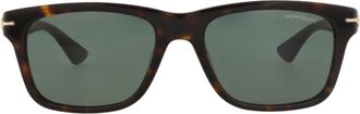 Montblanc Square-Frame Recycled Acetate Sunglasses