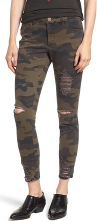 Tinsel Ripped Camouflage Jeggings in Olive Combo at Nordstrom, Size 4