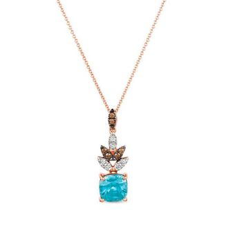 Le Vian Ladies Blueberry Zircon Necklaces set in 14K Strawberry Gold