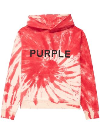 Purple Felpa con fantasia tie-dye - Rosso