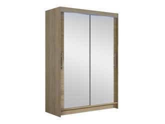 Mirjan24 Mobilier1 - Armario Closico 129, Roble Sonoma, 200x120x58cm, Puertas De Armario: Correderas, N&uacute;mero De Estantes: 0, Led