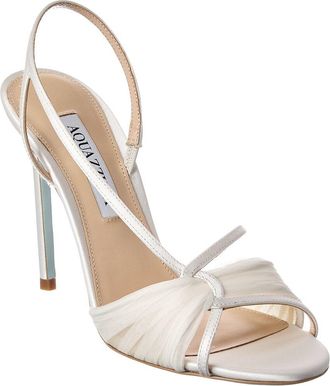 Aquazzura Sweet Whisper 105 Satin Slingback Sandal