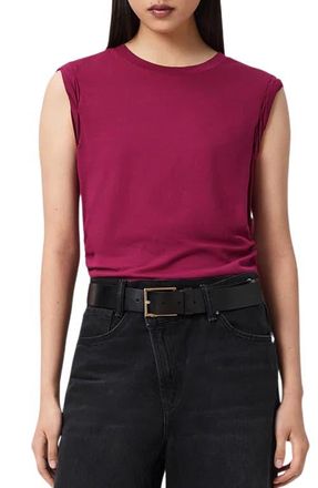 AllSaints West Side Ruched Tank in Raspberry at Nordstrom, Size X-Small