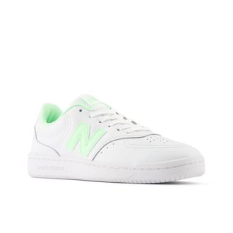 New Balance Sneaker NEW BALANCE BB80, Damen, Gr. 41,5, gr&uuml;n (wei&szlig;, gr&uuml;n), Leder, Schuhe Sneaker, von dem New Balance 550 inspiriert