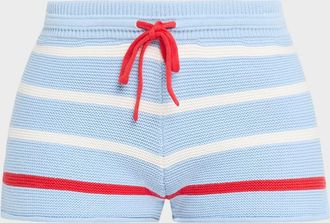 Solid & Striped The Hudson Striped Knit Shorts