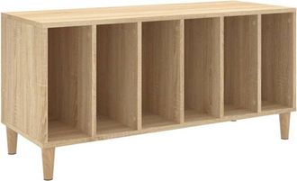 vidaXL Record Cabinet Sonoma Oak 100x38x48 cm Engineered Wood Vidaxl