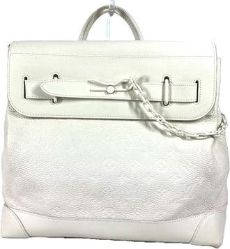 Louis Vuitton Blanc White Leather Handbag Shoulder Bag Tote Bag (Pre-Owned)