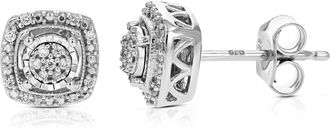 Vir Jewels 1/10 cttw Lab Grown Diamond Composite Earrings in Sterling Silver With Push Backs For Women